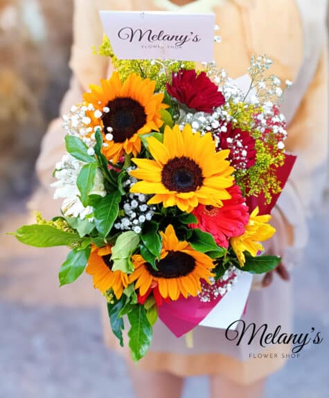 ramo girasoles y gerberas 69 Sunny day